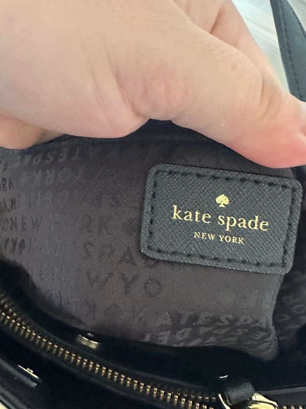 Kate Spade Black Structured Dome Satchel Handbag
